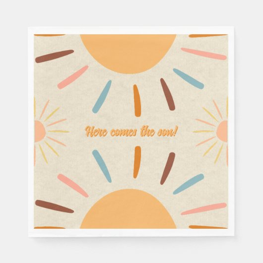 Minimalistisches Kunsthandwerk kommt hier zur Son Serviette (Vorderseite)