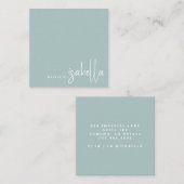 Minimalistisches Künstlerskript Makeup Artist Dust Quadratische Visitenkarte (Vorne/Hinten)