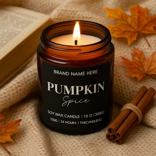 Minimalistisches Kürbisgewürz | Benutzerdefinierte Quadratischer Aufkleber