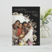 Minimalistisches Kwanzaa Foto Feiertagskarte (Stehend Vorderseite)