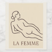 Minimalistisches La Femme Weinetikett (Einzelnes Label)