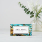 Minimalistisches Labradorit Visitenkarte (Stehend Vorderseite)