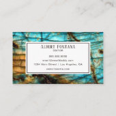 Minimalistisches Labradorit Visitenkarte (Rückseite)