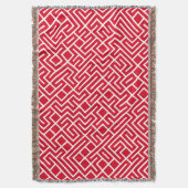 Minimalistisches Labyrinth Füllen Rotes Muster Decke (Vorderseite Vertikal)