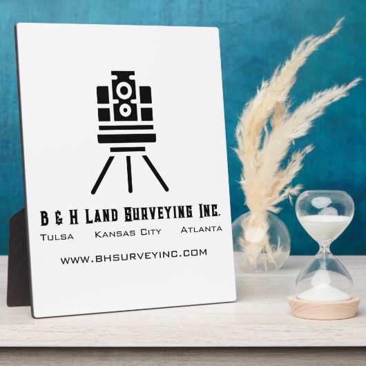 Minimalistisches Land Surveyor Tabletop-Geschäft Fotoplatte (Seite)