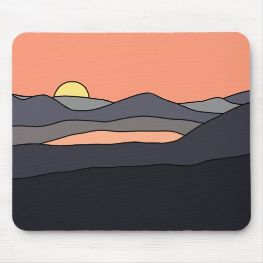 Minimalistisches Landschaftslichtdesign 287 Mousepad (Vorne)