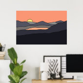 Minimalistisches Landschaftslichtdesign 287 Poster (Heimbüro)