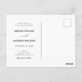 Minimalistisches lässiges Foto Postkarte (Rückseite)