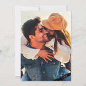 📸 ✨ Minimalistisches Lässiges Schwarz-Weiß-Foto Einladung (Rückseite)