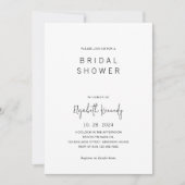 Minimalistisches Lässiges Skript-Brautparty Einladung (Vorderseite)