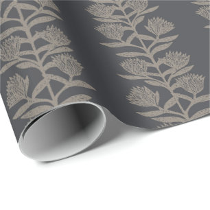 Minimalistisches launisches botanisches Florales H Geschenkpapier
