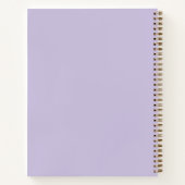 Minimalistisches Lavendel ohne Border Monogramm Notizblock (Rückseite)
