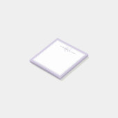 Minimalistisches Lavendel-Skript Zwei-Rahmen-Monog Post-it Klebezettel (angewinkelt)