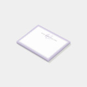 Minimalistisches Lavendel-Skript Zwei-Rahmen-Monog Post-it Klebezettel (angewinkelt)