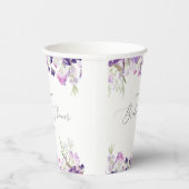 Minimalistisches Lavendellila-Brautparty Pappbecher (Rechts)