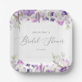 Minimalistisches Lavendellila-Brautparty Pappteller (Vorderseite)