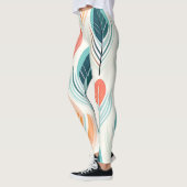 Minimalistisches Leaf-Ikat-Design Leggings (Links)