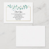 Minimalistisches Leaf Vielen Dank Mitteilungskarte (Vorne/Hinten)