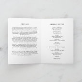 Minimalistisches Lebensfeier-Bestattungsprogramm Programm (Innenseite)