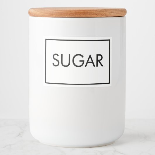 Minimalistisches Lebensmittel Lebensmitteletikett (Vorderseite)