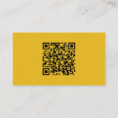 Minimalistisches, lebhaftes, gelbes Berufliches Fo Visitenkarte (Rückseite)