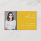 Minimalistisches, lebhaftes, gelbes Berufliches Fo Visitenkarte (Vorderseite)