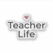 Minimalistisches Lehrerleben Modernes Skript Aufkleber (Vorderseite)