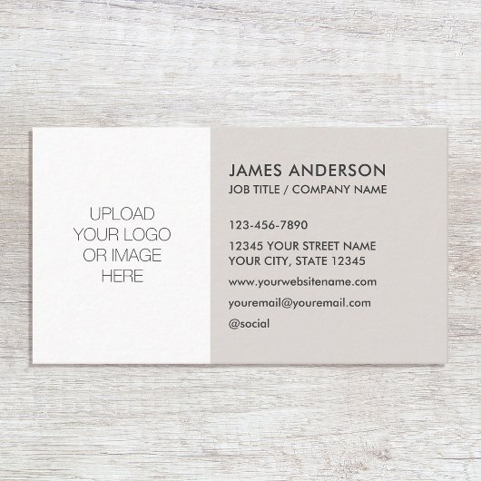 Minimalistisches, leicht grau gestaltetes Logo Visitenkarte