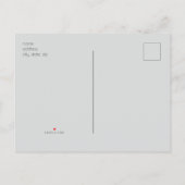 Minimalistisches, leicht graues Foliage Babydusche Ankündigungspostkarte (Rückseite)