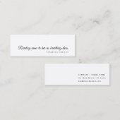 Minimalistisches Lesezeichen | Modernes Werbedesig Mini Visitenkarte (Vorne/Hinten)