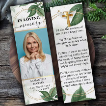 Minimalistisches Lesezeichen zur Beerdigung von Ge