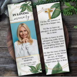 Minimalistisches Lesezeichen zur Beerdigung von Ge