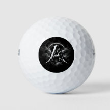 Minimalistisches Letter A Monogramm Golfball-Desig