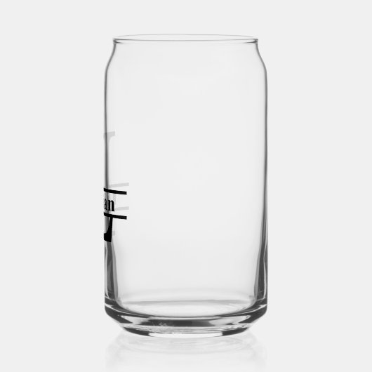 Minimalistisches Letter L Monogramm und Individuel Dosenglas (Links)