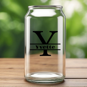 Minimalistisches Letter Y-Monogramm und benutzerde Dosenglas