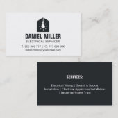 Minimalistisches Leuchtstoffbrille-Haus-Icon-Elekt Visitenkarte (Vorne/Hinten)