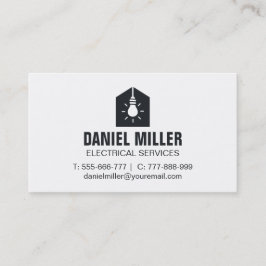 Minimalistisches Leuchtstoffbrille-Haus-Icon-Elekt Visitenkarte