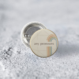 Minimalistisches LGBTQ-Stolz-Abzeichen für alle Pr Button