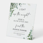 Minimalistisches Licht auf das Nachtglühen Tanzzei Sockelschild (Vorderseite)