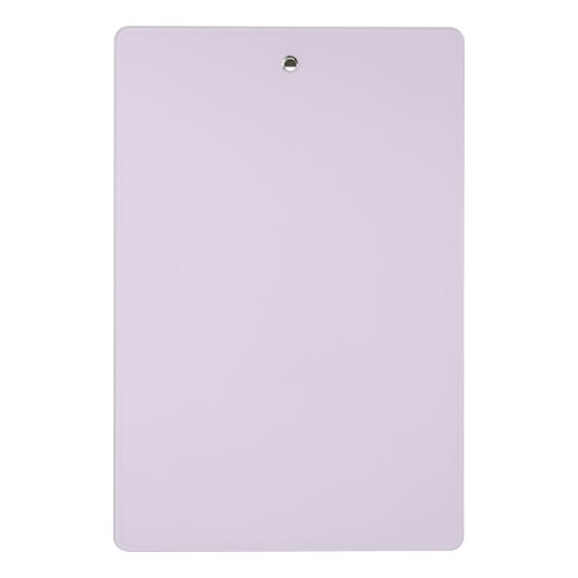 Minimalistisches Licht lila solide schlicht elegan Mini Klemmbrett (Rückseite)
