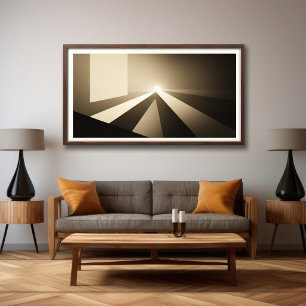 Minimalistisches Licht und Schatten Leinwanddruck