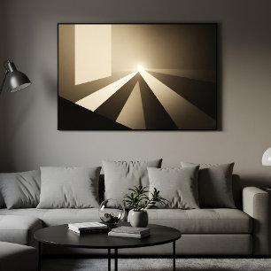 Minimalistisches Licht und Schatten Poster