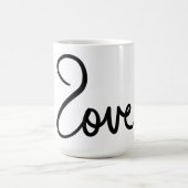 Minimalistisches "Liebe"-Wort-Typografie-Design Kaffeetasse (Mittel)