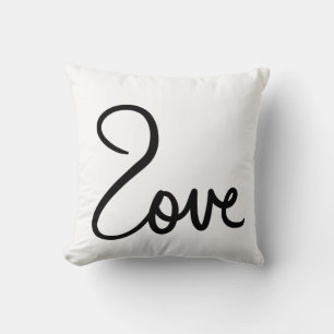 Minimalistisches "Liebe"-Wort-Typografie-Design Kissen