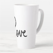 Minimalistisches "Liebe"-Wort-Typografie-Design Milchtasse (Rechte Ecke)