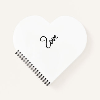 Minimalistisches "Liebe"-Wort-Typografie-Design Notizblock
