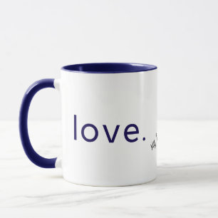 Minimalistisches Liebesdesign - Valentinstag Gesch Tasse