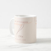 Minimalistisches Light Peach Makeup Artist Line Ar Kaffeetasse (Vorderseite Links)