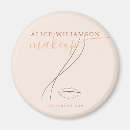Minimalistisches Light Peach Makeup Artist Line Ar Magnet