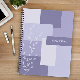 Minimalistisches lila botanisches Journal Notizbuc Notizblock